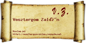 Vesztergom Zalán névjegykártya